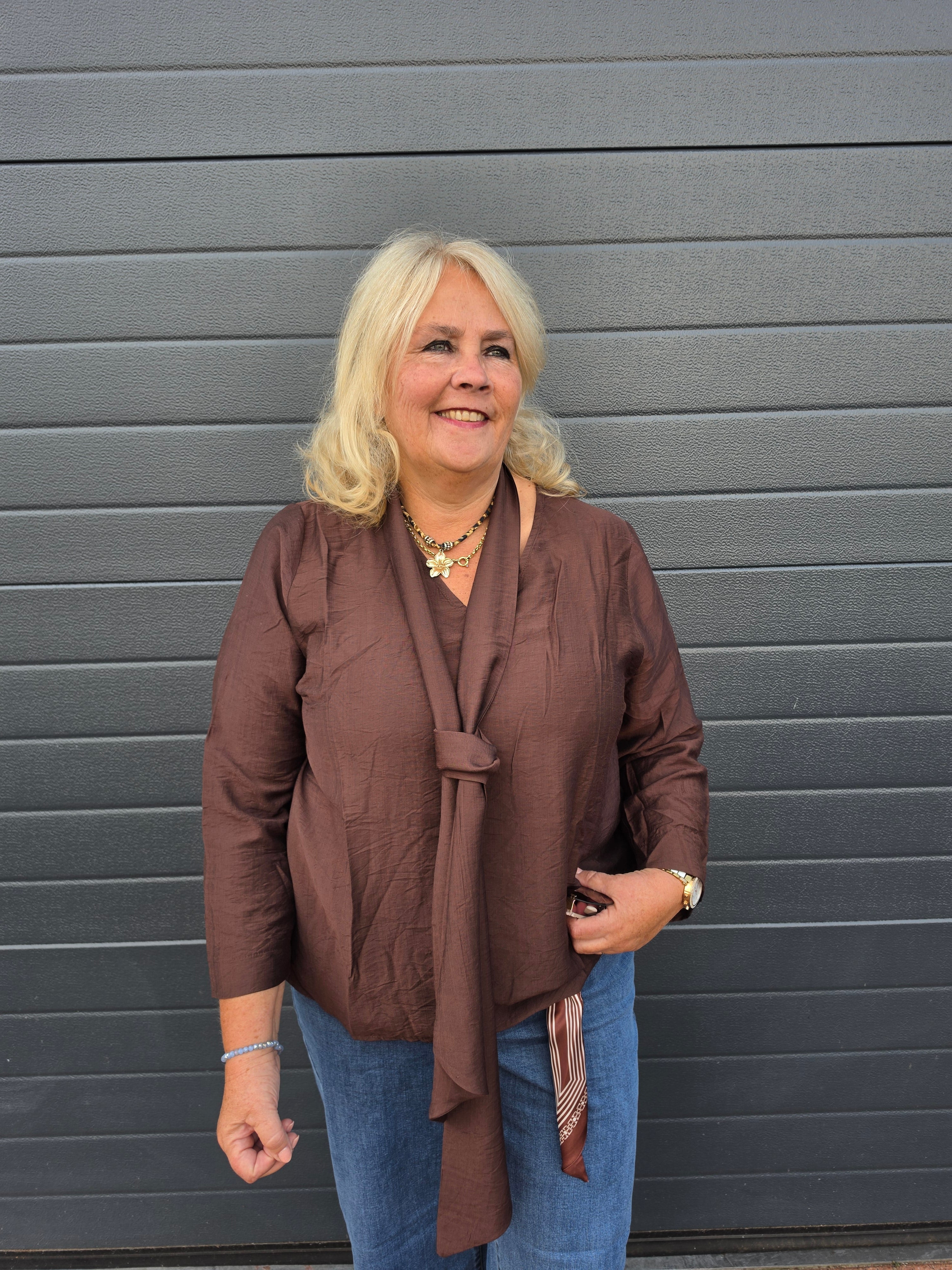 Blouse Carjoanna Coffee Bean