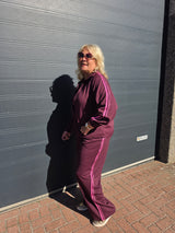 Broek Carcayla met bies Bordeaux