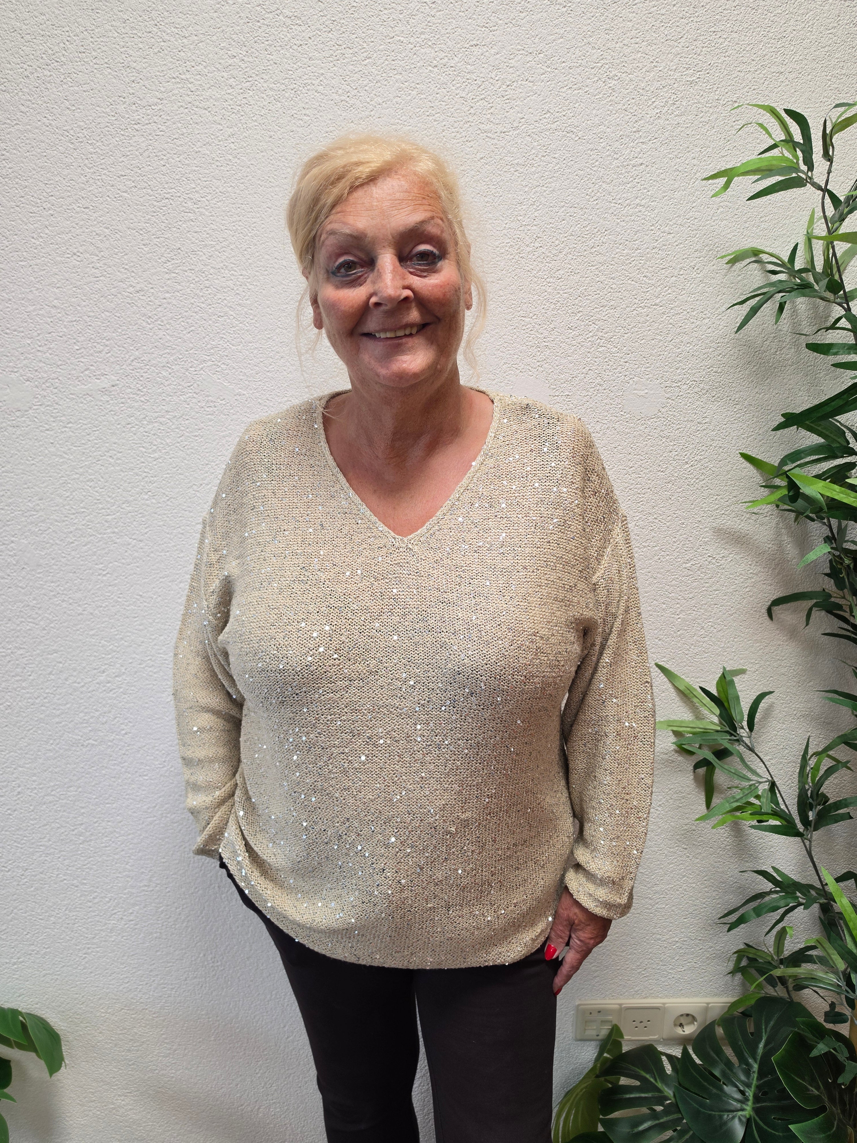Trui VMC Newleilani Sequins Cement