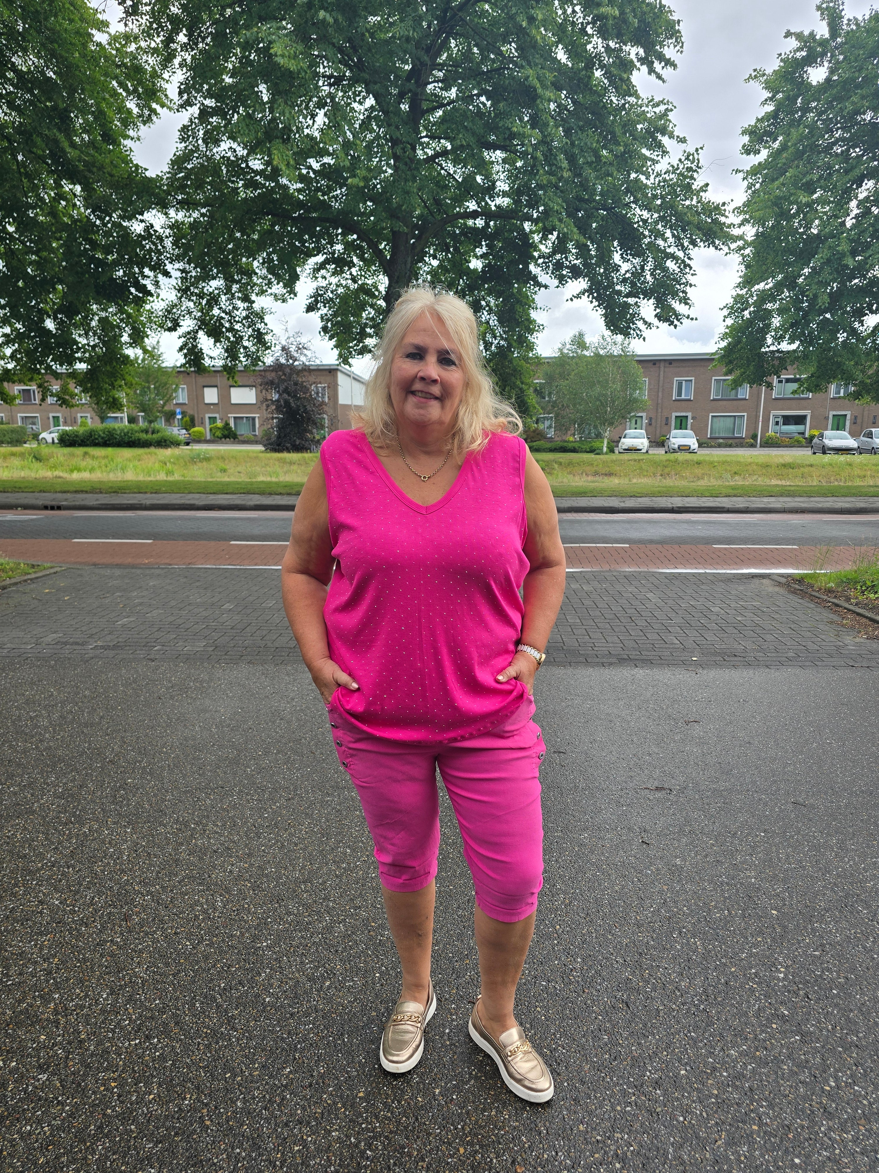 Korte Broek Button Fuchsia t/m 50