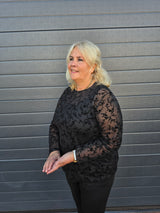 Mesh Shirt Didi Zwart t/m 48