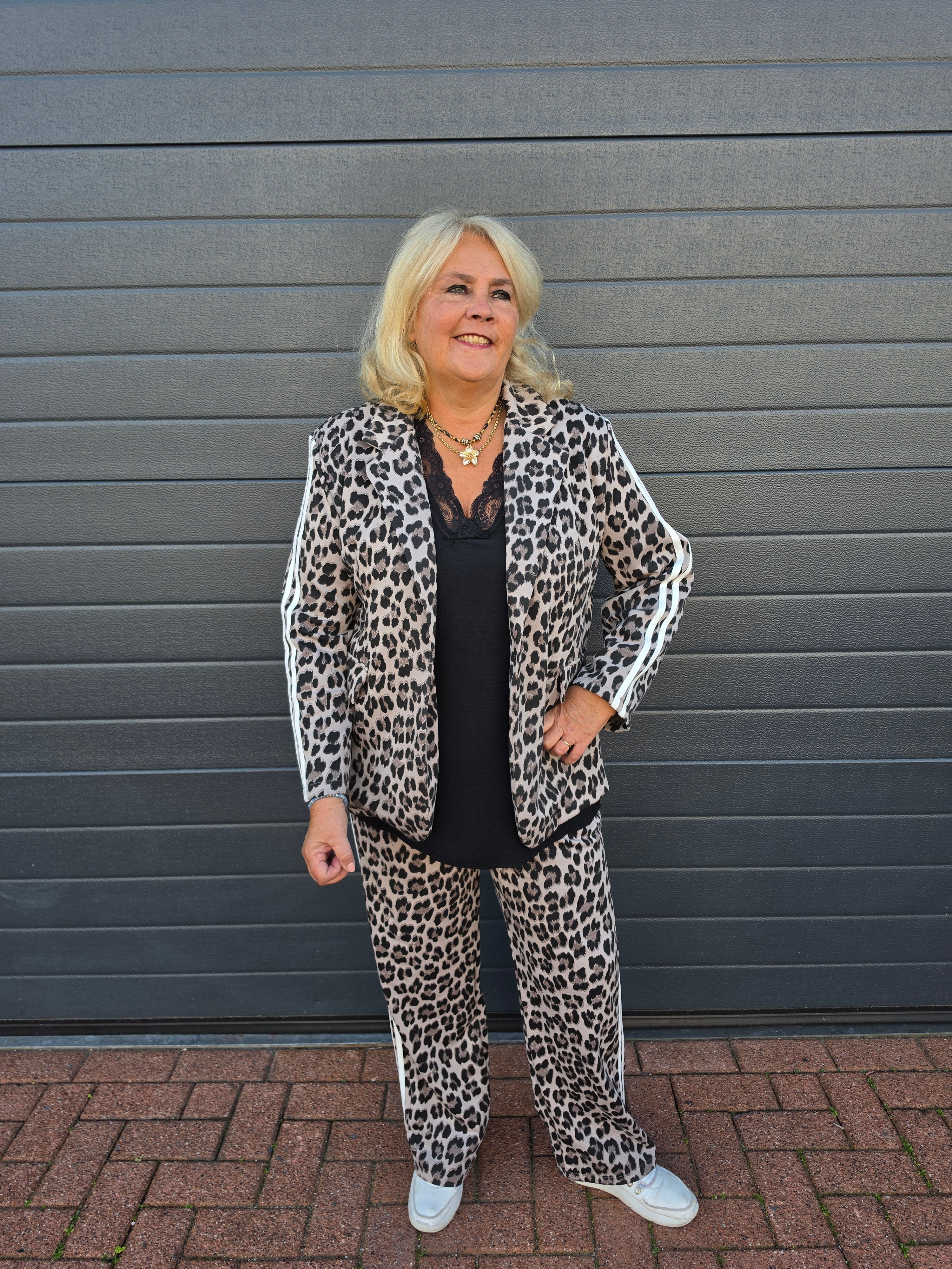 2 Delige Set Leopard Taupe t/m maat 50