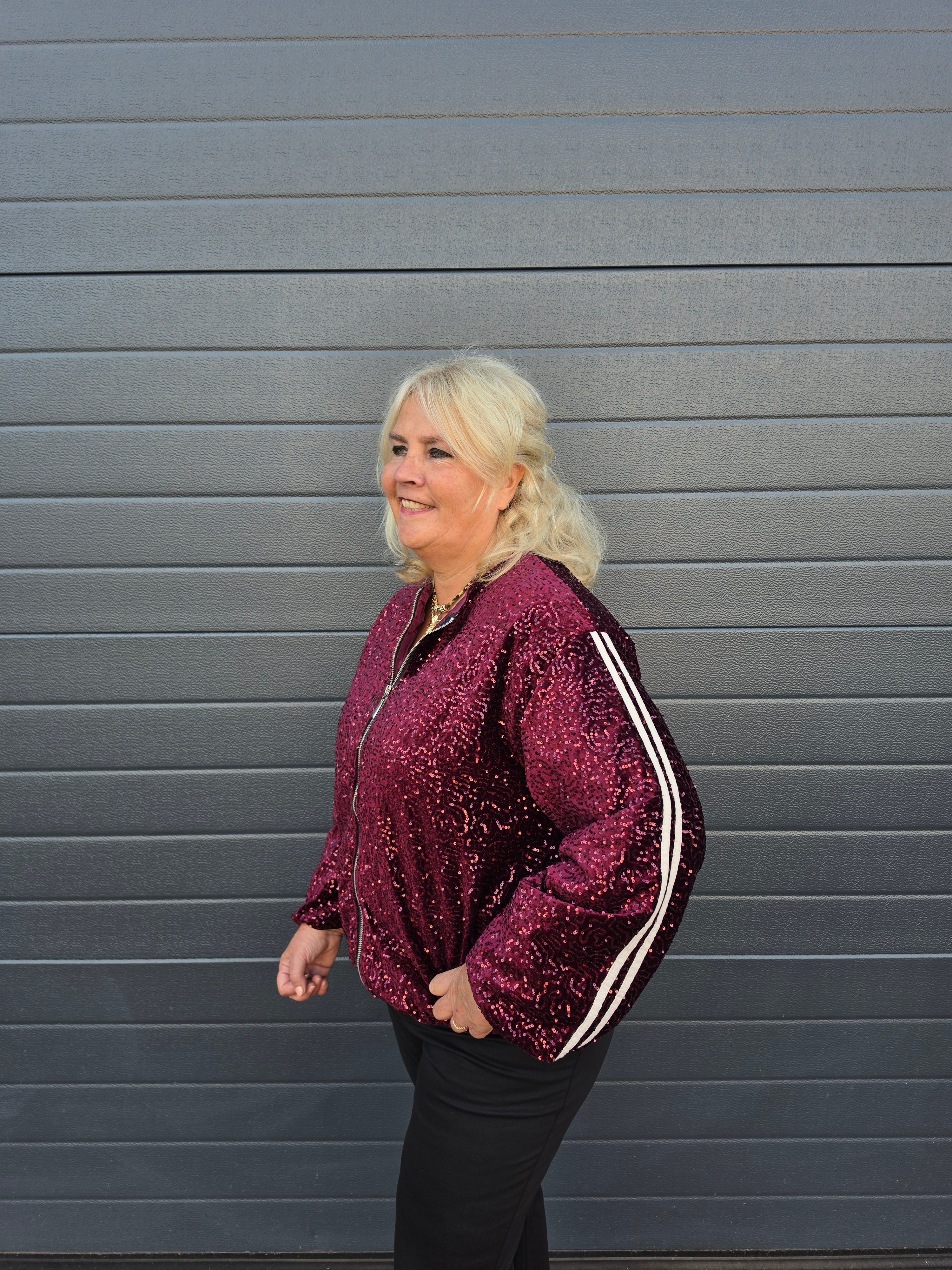 Bomber Jasje Paillet Bordeaux  t/m 48
