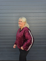 Bomber Jasje Paillet Bordeaux  t/m 48