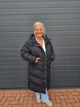 Lange Puffer Jas Carmaggie Black