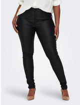 Broek Carpunk coated leather look Zwart