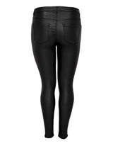 Broek Carpunk coated leather look Zwart