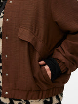 Bomber Blouse Jasje VMC Jasmina Chocolate
