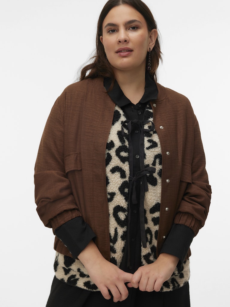 Bomber Blouse Jasje VMC Jasmina Chocolate