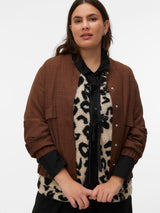 Bomber Blouse Jasje VMC Jasmina Chocolate