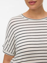 Shirt VMC Brianna Stripe snow white/black