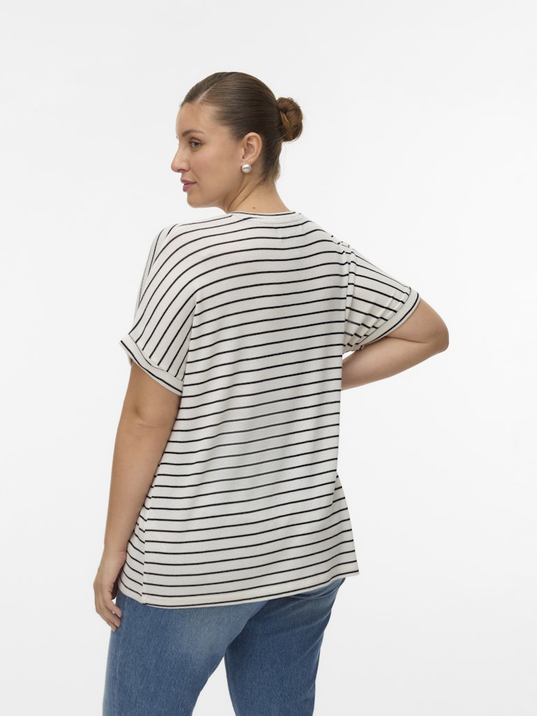 Shirt VMC Brianna Stripe snow white/black