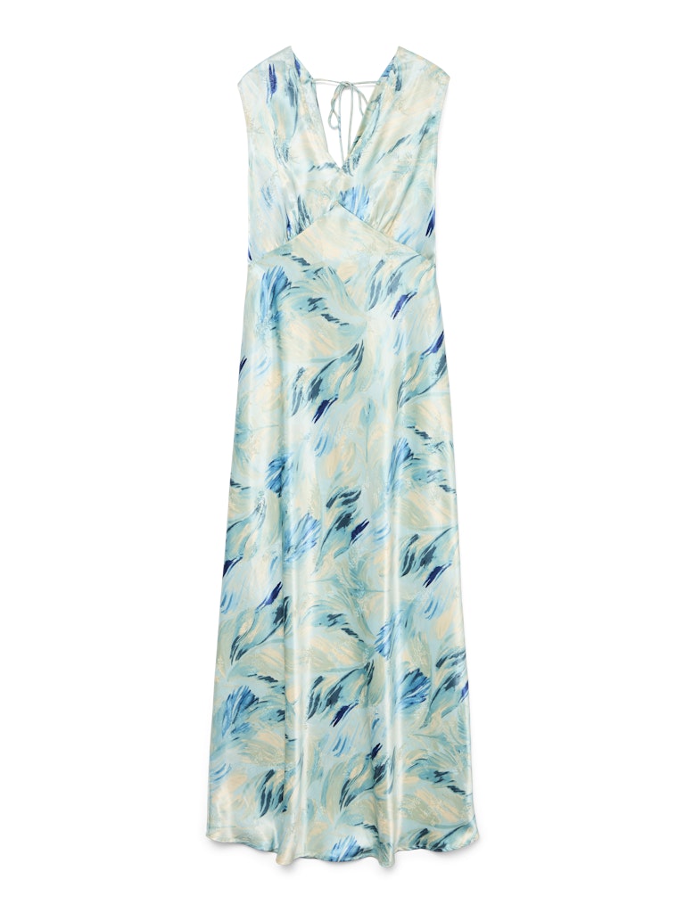 Lange Jurk VMC Seline print Aqua Haze