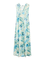 Lange Jurk VMC Seline print Aqua Haze