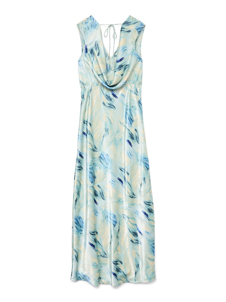 Lange Jurk VMC Seline print Aqua Haze