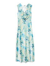 Lange Jurk VMC Seline print Aqua Haze