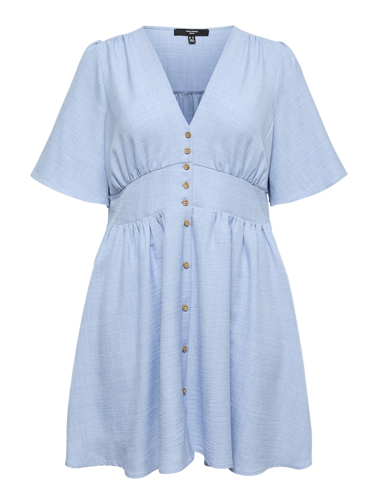 Knie Jurk VMC Melaney Chambray Blue