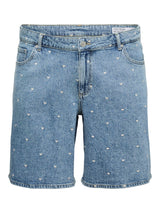 Long Jeans Short HR VMC Tess Heart Medium Blue Denim