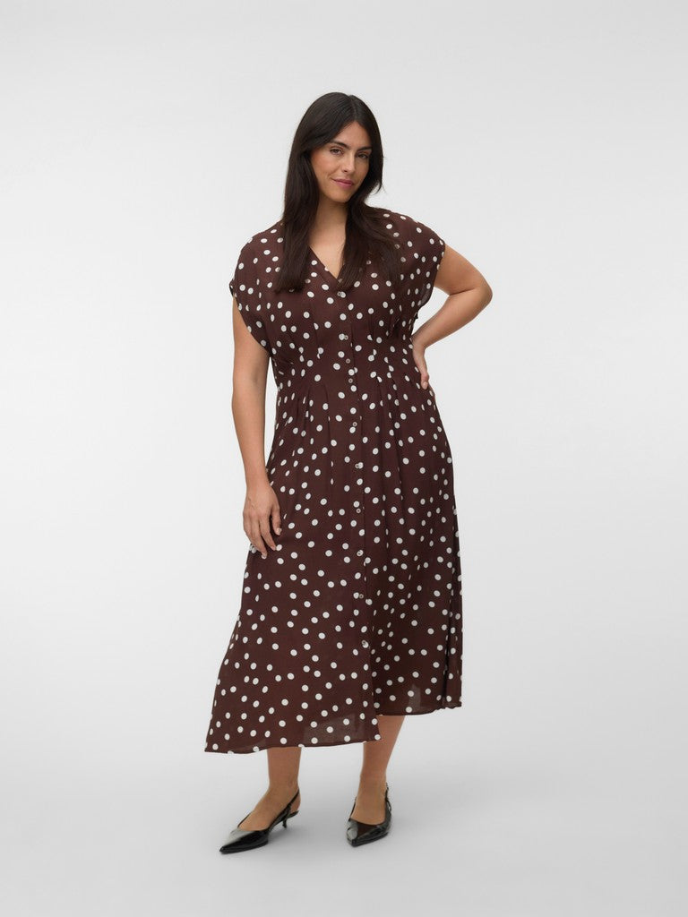 Jurk VMC Elisa Dot Chocolate Martini
