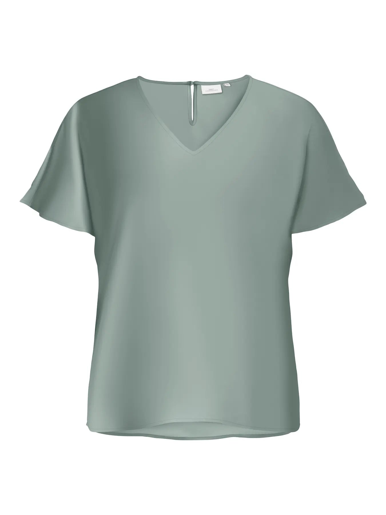 Shirt korte mouw Carmetta V-neck Jadeite