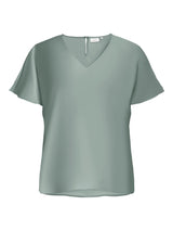 Shirt korte mouw Carmetta V-neck Jadeite