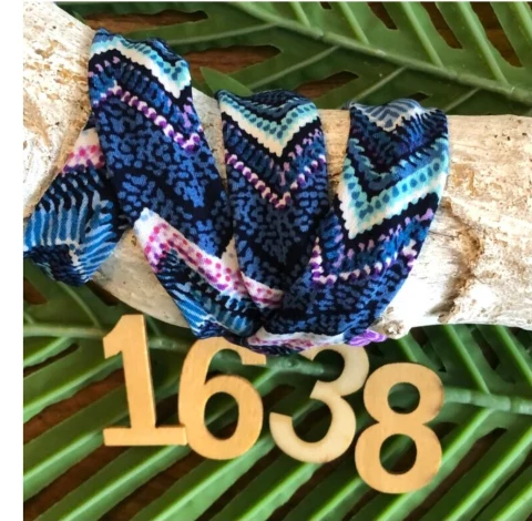 Lint 1638 zig zag blauw