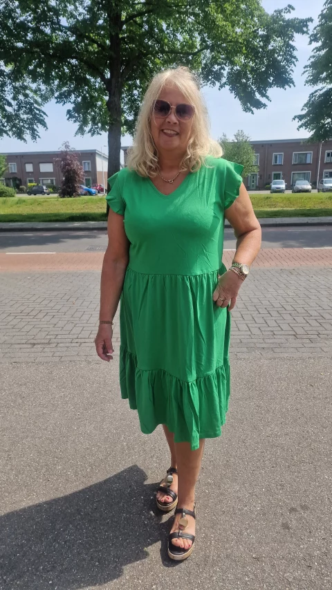 Frill Dress Carmay Green Bee