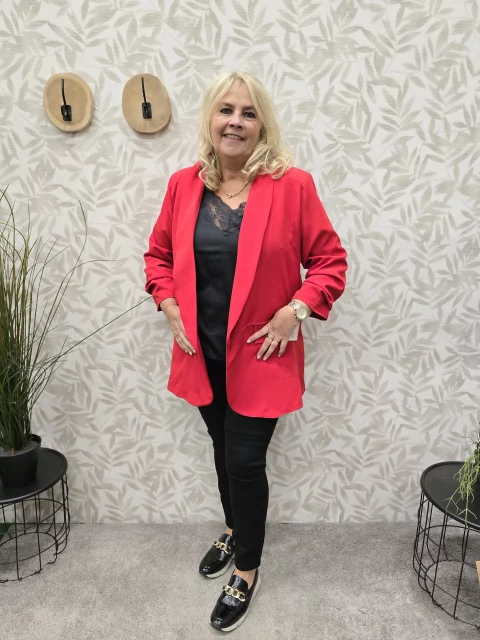 Blazer Jenny effen Rood t/m 50