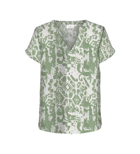 Shirt Carbaboost print destressed Hedge Green Kopie